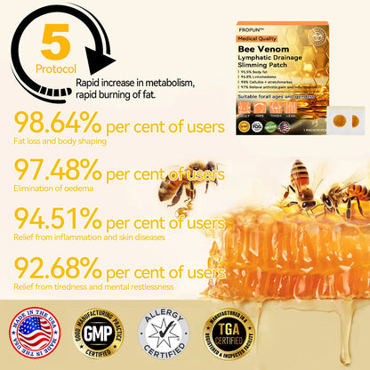 ✅Official Store:𝐅𝐑𝐎𝐏𝐔𝐍™ 🧡𝐁𝐞𝐞 𝐕𝐞𝐧𝐨𝐦 𝐋𝐲𝐦𝐩𝐡𝐚𝐭𝐢𝐜 𝐃𝐫𝐚𝐢𝐧𝐚𝐠𝐞 𝐒𝐥𝐢𝐦𝐦𝐢𝐧𝐠 𝐏𝐚𝐭𝐜𝐡👨‍⚕️(FDA) clearance（(Treatment of obesity, loose skin, varicose veins and stretch marks) Stretch marks）